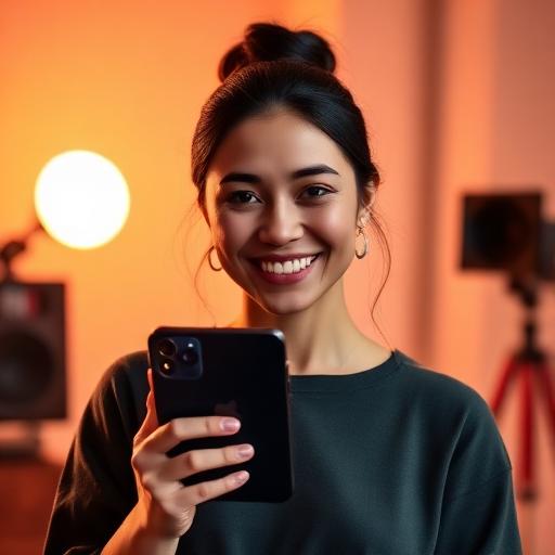Portrait professionnel de la créatrice vidéo